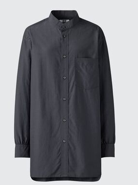 Women's Mandarin-Collar Shirt OVERSIZE Uniqlo M